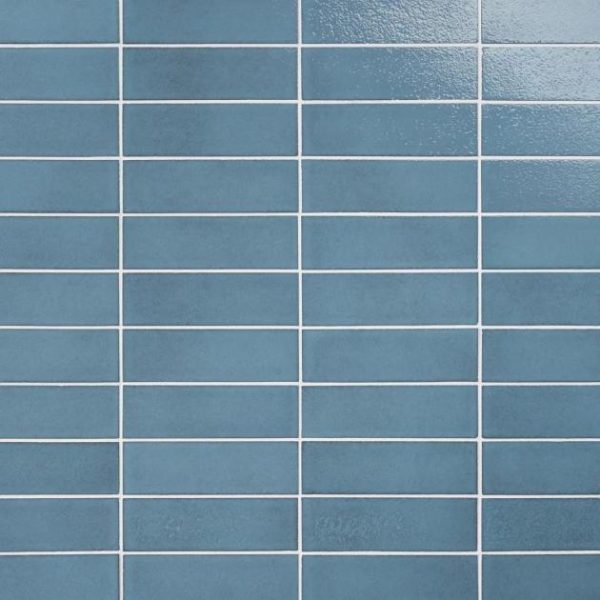 Outdoor & Pavers | 1 sq. ft. Color One Turquoise Blue 2×8 Glossy Lava Stone Tile Turquoise Backsplash & Kitchen Backsplash & Kitchen