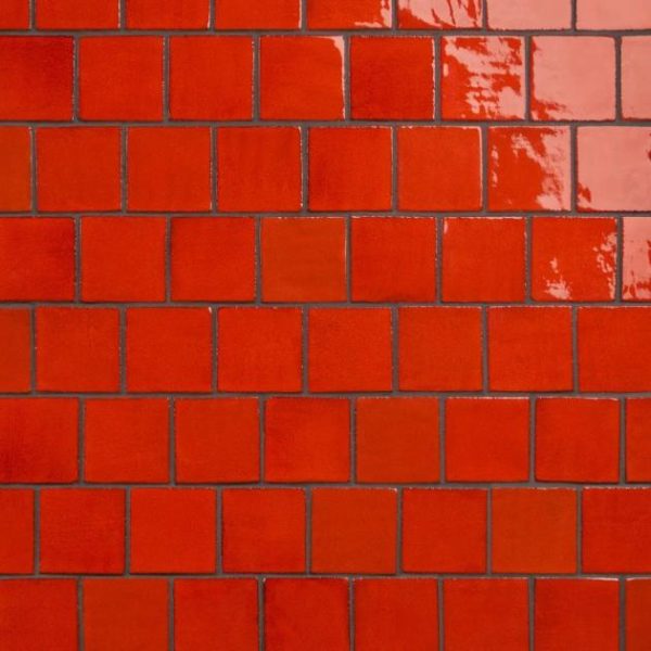 Outdoor & Pavers | 1 sq. ft. Emery Orange 4×4 Square Handmade Crackled Glossy Terracotta Tile Orange Backsplash & Kitchen Backsplash & Kitchen