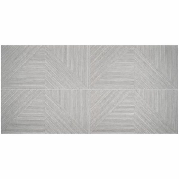 Outdoor & Pavers | 1 sq. ft. Enso Gray 24×48 Ribbed Matte Porcelain Wood Look Tile Gray Bathroom Bathroom