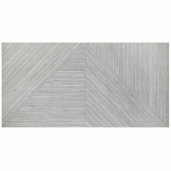 Outdoor & Pavers | 1 sq. ft. Enso Gray 24×48 Ribbed Matte Porcelain Wood Look Tile Gray Bathroom Bathroom