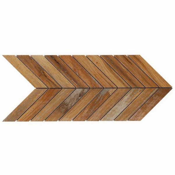 Outdoor & Pavers | 1 sq. ft. Eternal Chevron Oak Matte Porcelain Wood Look Mosaic Tile Oak Chevron Bathroom Bathroom