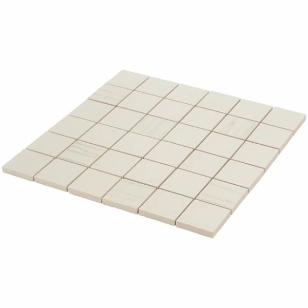 Outdoor & Pavers | 1 sq. ft. Halo Textured Pearl Beige 2×2 Porcelain Mosaic Tile Pearl Backsplash & Kitchen Backsplash & Kitchen