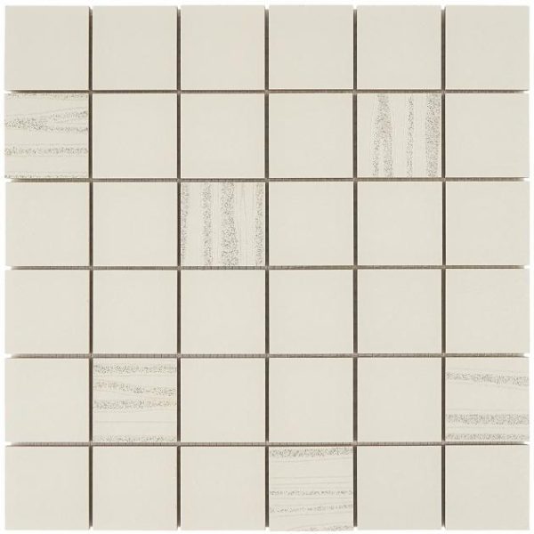 Outdoor & Pavers | 1 sq. ft. Halo Textured Pearl Beige 2×2 Porcelain Mosaic Tile Pearl Backsplash & Kitchen Backsplash & Kitchen