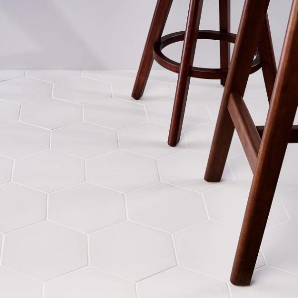 Outdoor & Pavers | 1 sq. ft. HexArt Blanco 8″ Hexagon Porcelain Matte Tile Blanco 8 Bathroom Bathroom