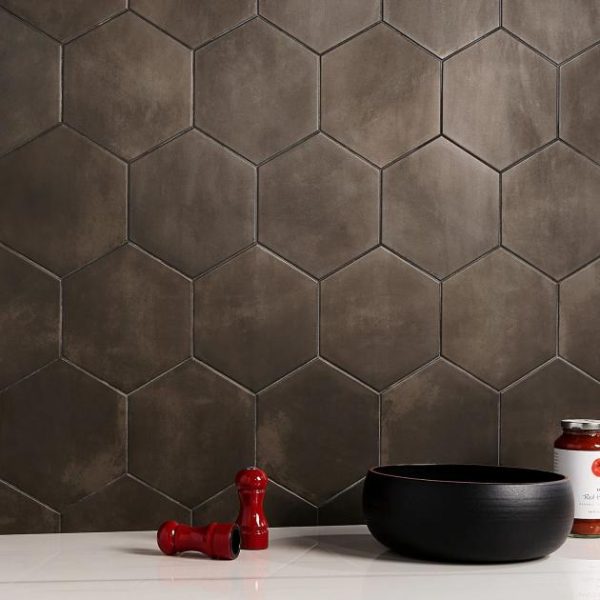 Outdoor & Pavers | 1 sq. ft. HexArt Nero 8″ Hexagon Porcelain Matte Tile Nero 8 Bathroom Bathroom