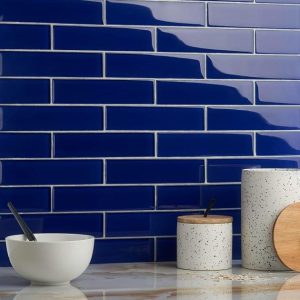 Outdoor & Pavers | 1 sq. ft. Loft Royal Blue 2×8 Polished Glass Subway Wall Tile Royal Blue Backsplash & Kitchen Backsplash & Kitchen