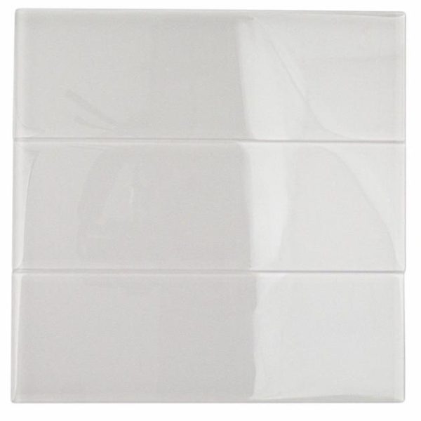 Outdoor & Pavers | 1 sq. ft. Loft Super White 4×12 Polished Glass Subway Tile for Wall Super White Backsplash & Kitchen Backsplash & Kitchen