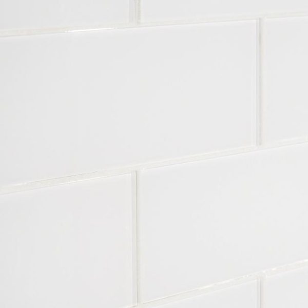 Outdoor & Pavers | 1 sq. ft. Loft Super White 4×12 Polished Glass Subway Tile for Wall Super White Backsplash & Kitchen Backsplash & Kitchen