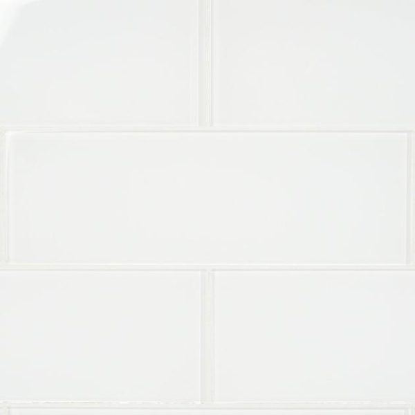 Outdoor & Pavers | 1 sq. ft. Loft Super White 4×12 Polished Glass Subway Tile for Wall Super White Backsplash & Kitchen Backsplash & Kitchen