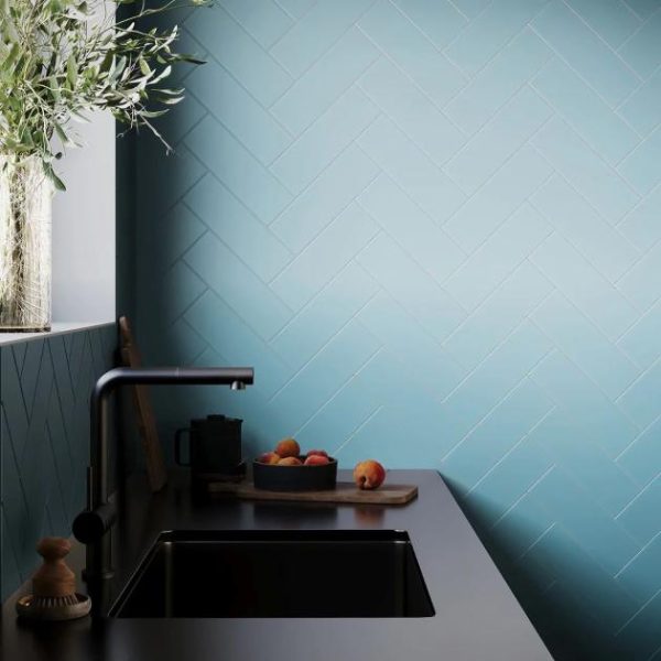 Outdoor & Pavers | 1 sq. ft. Loft Turquoise 4×12 Frosted Glass Subway Wall Tile Turquoise Frosted Backsplash & Kitchen Backsplash & Kitchen