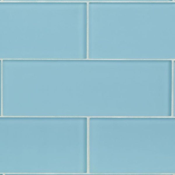 Outdoor & Pavers | 1 sq. ft. Loft Turquoise 4×12 Frosted Glass Subway Wall Tile Turquoise Frosted Backsplash & Kitchen Backsplash & Kitchen