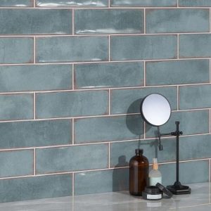 Outdoor & Pavers | 1 sq. ft. Los Lunas Blue 4×12 Polished Ceramic Subway Wall Tile Blue Backsplash & Kitchen Backsplash & Kitchen