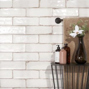 Outdoor & Pavers | 1 sq. ft. Los Lunas White 4×12 Polished Ceramic Subway Wall Tile White Backsplash & Kitchen Backsplash & Kitchen