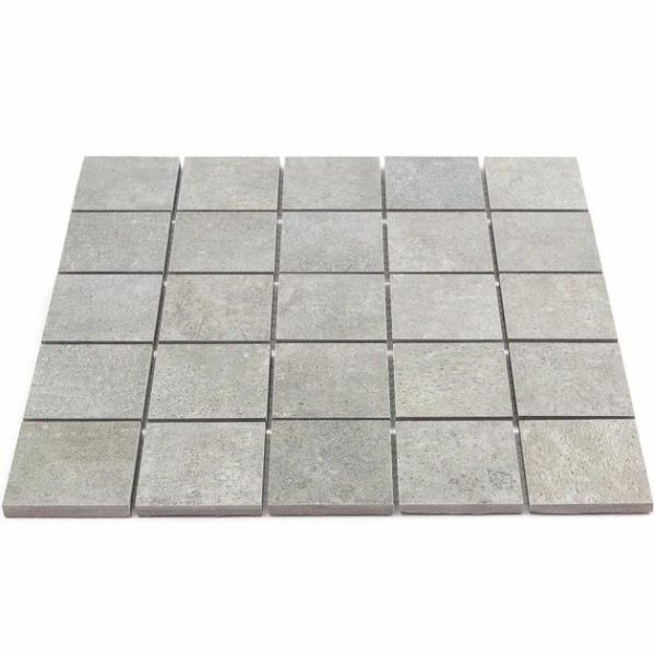 Outdoor & Pavers | 1 sq. ft. Marbella Greige 2×2 Matte Porcelain Mosaic Tile Greige Bathroom Bathroom