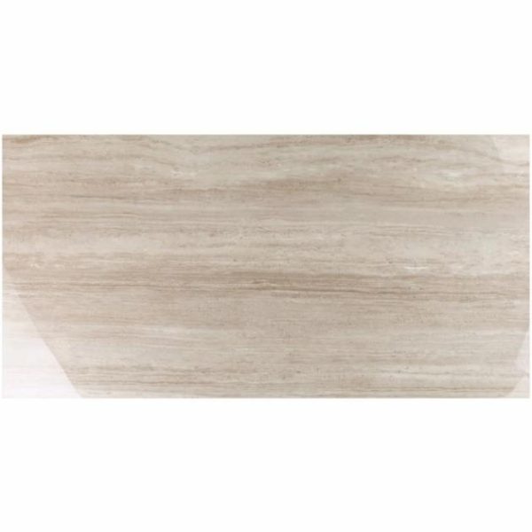 Outdoor & Pavers | 1 sq. ft. Nashville Taupe Beige 24×48 Travertine Look Polished Porcelain Tile Taupe Polished Bathroom Bathroom