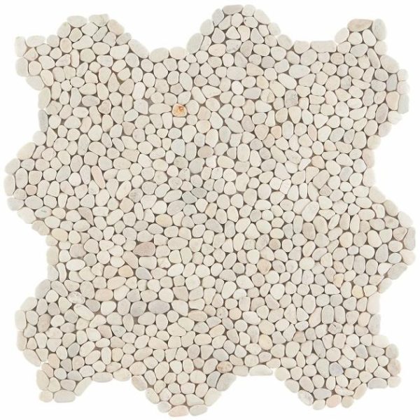 Outdoor & Pavers | 1 sq. ft. Nature Micro Lovina White Pebble Honed Mosaic Tile Lovina White Bathroom Bathroom