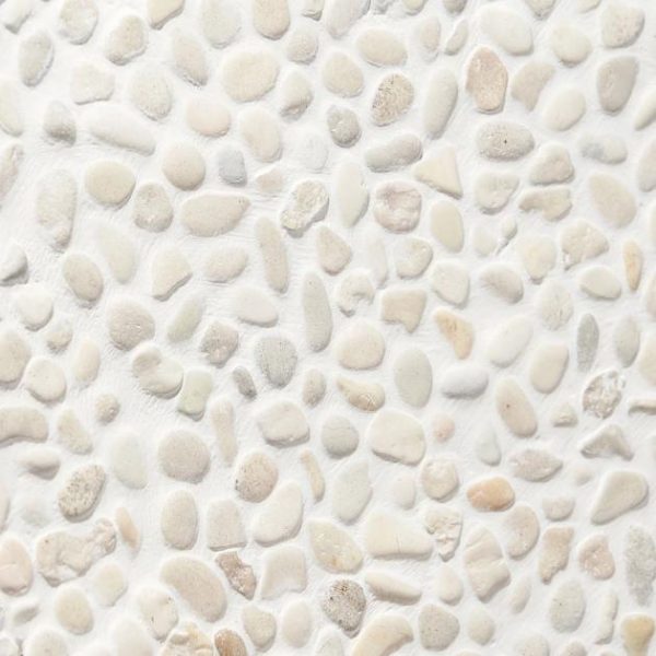 Outdoor & Pavers | 1 sq. ft. Nature Micro Lovina White Pebble Honed Mosaic Tile Lovina White Bathroom Bathroom