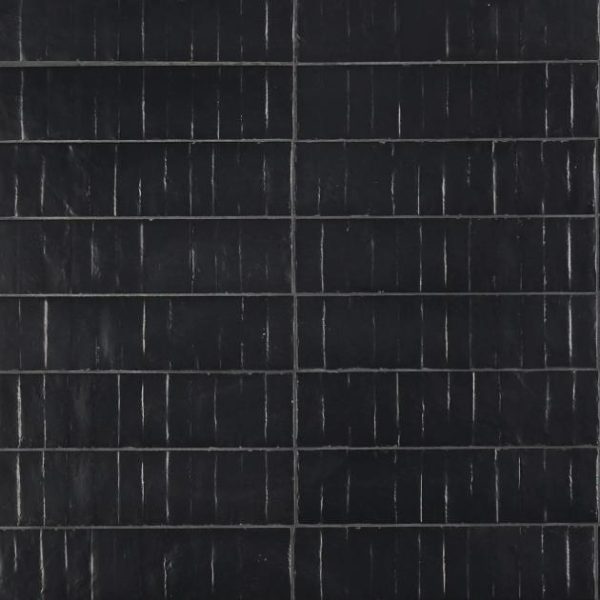 Outdoor & Pavers | 1 sq. ft. Rework Leather Black 3×12 Matte Porcelain Tile Black Backsplash & Kitchen Backsplash & Kitchen