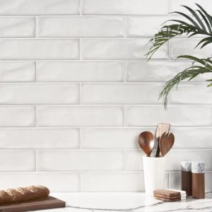 Outdoor & Pavers | 1 sq. ft. Stacy Garcia ArtBlock Bianco White 4×16 Glossy Porcelain Tile Bianco Backsplash & Kitchen Backsplash & Kitchen