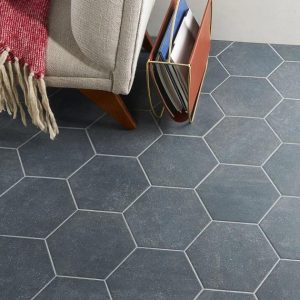 Outdoor & Pavers | 1 sq. ft. Texstone Antracita Dark Gray 9″ Matte Porcelain Hexagon Tile Antracita Bathroom Antracita