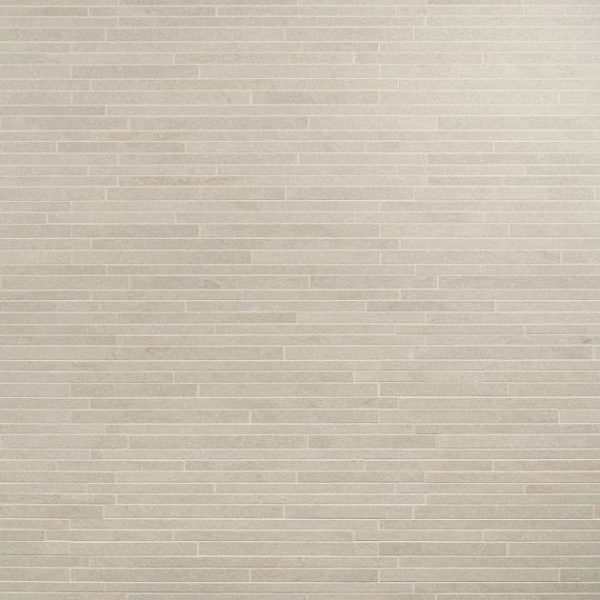 Pool Tiles | 1 sq. ft. Acadia Thin Strip Warm Linen White Limestone Look Matte Porcelain Mosaic Tile Linen White Backsplash & Kitchen Backsplash & Kitchen