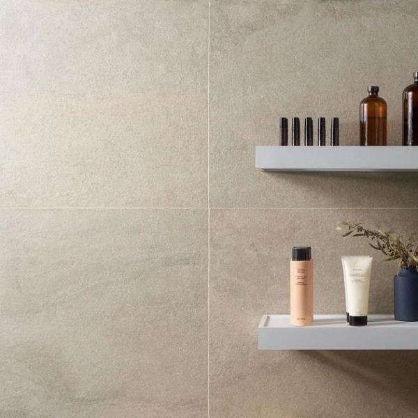 Pool Tiles | 1 sq. ft. Acadia Warm Linen White 24×24 Limestone Look Matte Porcelain Tile Linen White Bathroom Bathroom