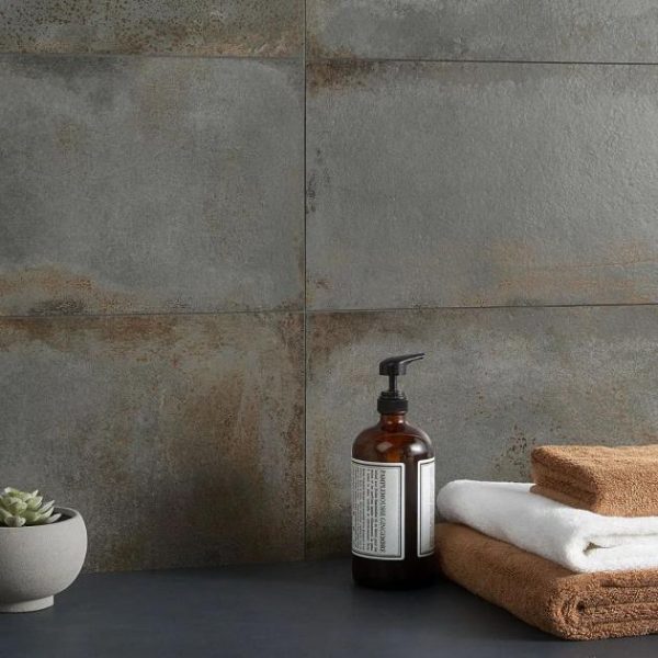 Pool Tiles | 1 sq. ft. Angela Harris Flatiron Graphite 12×24 Matte Porcelain Tile Graphite Bathroom Bathroom