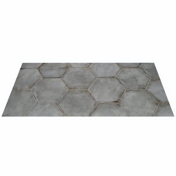 Pool Tiles | 1 sq. ft. Angela Harris Flatiron Gray 20″ Large  Hexagon Matte Porcelain Tile Gray Bathroom Bathroom