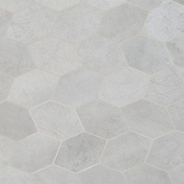 Pool Tiles | 1 sq. ft. Bond Nimbus Silver Foliage Matte Porcelain Mosaic Tile Nimbus Bathroom Bathroom