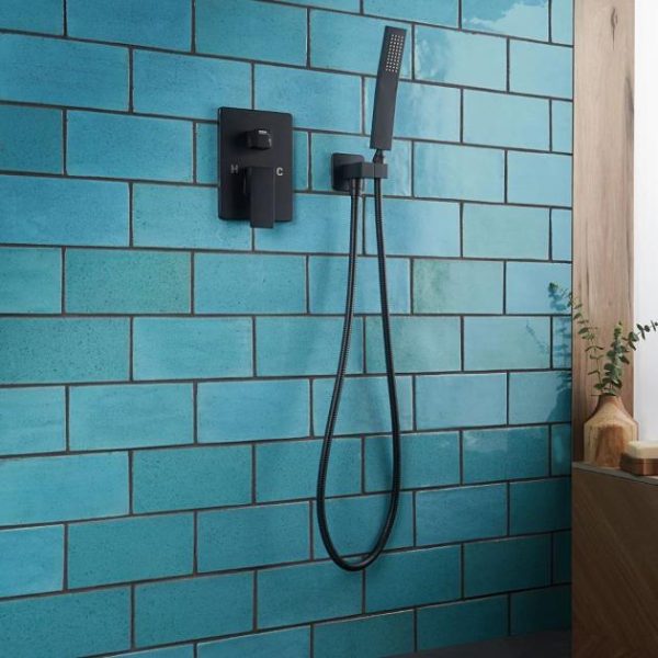 Pool Tiles | 1 sq. ft. Emery Blue 4×8 Handmade Crackled Glossy Terracotta Subway Tile Blue Backsplash & Kitchen Backsplash & Kitchen