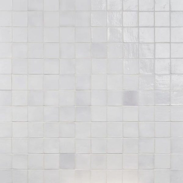 Pool Tiles | 1 sq. ft. Emery White 4×4 Square Handmade Crackled Glossy Terracotta Tile White Backsplash & Kitchen Backsplash & Kitchen