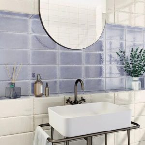 Pool Tiles | 1 sq. ft. Jamesport Blue 6″ x12″ Glossy Porcelain Subway Tile Blue Backsplash & Kitchen Backsplash & Kitchen