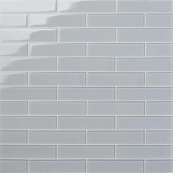 Pool Tiles | 1 sq. ft. Loft Aspen Aura Gray 2×8 Polished Glass Subway Tile Aspen Aura Bathroom Aspen Aura