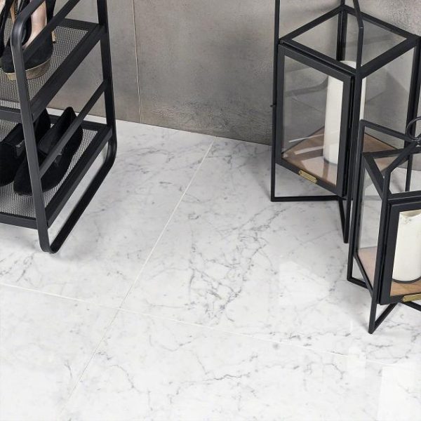 Pool Tiles | 1 sq. ft. Marble Tech Bianco Gioia 24×24 Polished Porcelain Tile White Polished Bathroom Bathroom