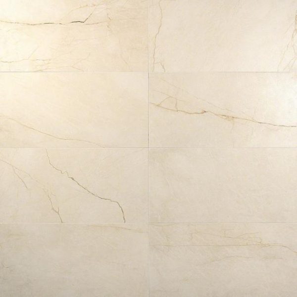 Pool Tiles | 1 sq. ft. Marble Tech Crema Avorio 12×24 Matte Porcelain Tile Creamy Ivory Matte Bathroom Bathroom