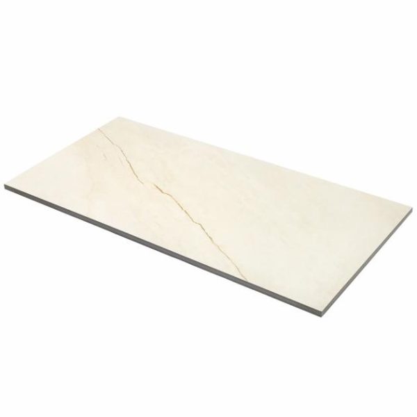 Pool Tiles | 1 sq. ft. Marble Tech Crema Avorio 12×24 Matte Porcelain Tile Creamy Ivory Matte Bathroom Bathroom