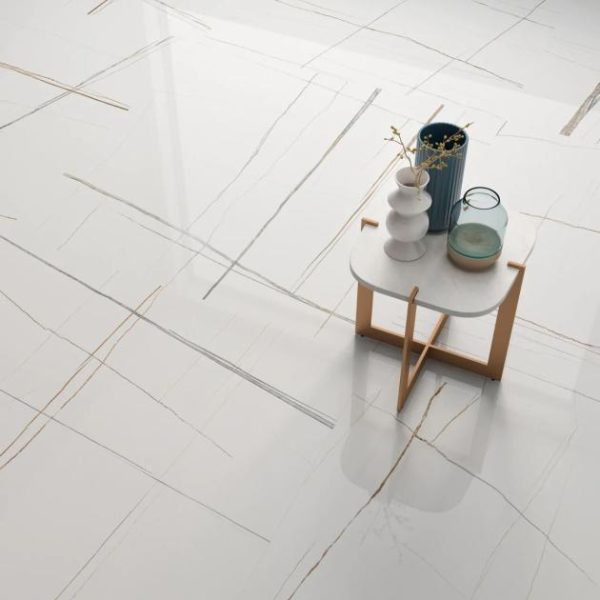 Pool Tiles | 1 sq. ft. Minera Sahara Blanco White 48×48 Marble Look Polished Porcelain Tile Blanco White Bathroom Bathroom