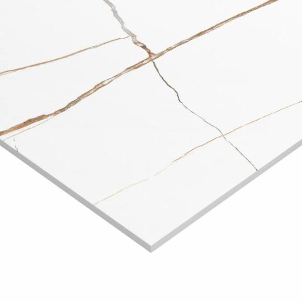 Pool Tiles | 1 sq. ft. Minera Sahara Blanco White 48×48 Marble Look Polished Porcelain Tile Blanco White Bathroom Bathroom