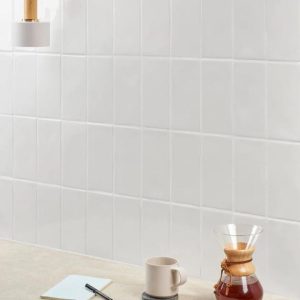 Pool Tiles | 1 sq. ft. Nabi Glass Glacier White White 4.5×9 Subway Polished Glass Tile Blanco White Backsplash & Kitchen Backsplash & Kitchen