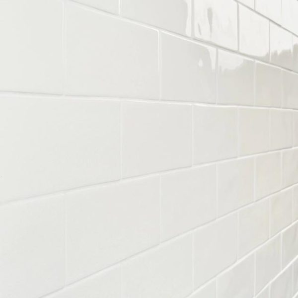 Pool Tiles | 1 sq. ft. Nabi Glass Glacier White White 4.5×9 Subway Polished Glass Tile Blanco White Backsplash & Kitchen Backsplash & Kitchen