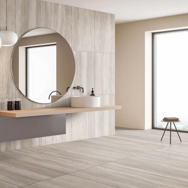 Pool Tiles | 1 sq. ft. Nashville Taupe 24×48 Travertine Look Matte Porcelain Tile Taupe Matte Bathroom Bathroom