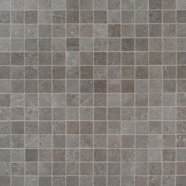 Pool Tiles | 1 sq. ft. New Rock Fossil Dark Gray 2×2 Limestone Look Matte Porcelain Mosaic Tile Dark Gray 2X2 Bathroom Bathroom