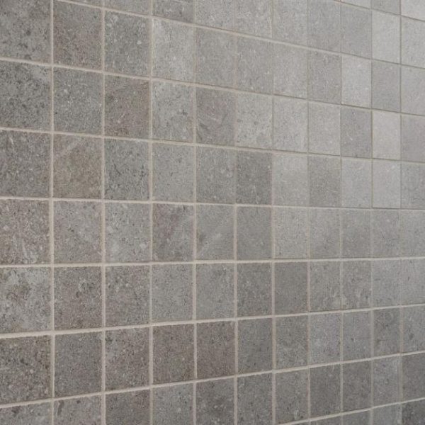 Pool Tiles | 1 sq. ft. New Rock Fossil Dark Gray 2×2 Limestone Look Matte Porcelain Mosaic Tile Dark Gray 2X2 Bathroom Bathroom