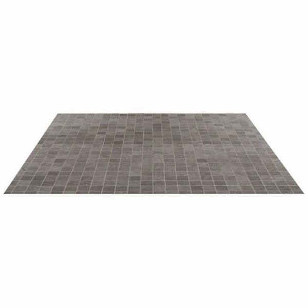 Pool Tiles | 1 sq. ft. New Rock Fossil Dark Gray 2×2 Limestone Look Matte Porcelain Mosaic Tile Dark Gray 2X2 Bathroom Bathroom