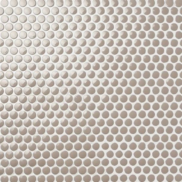 Pool Tiles | 1 sq. ft. Paradise Firma Beige 1″ Penny Round Polished Porcelain Mosaic Firma Backsplash & Kitchen Backsplash & Kitchen