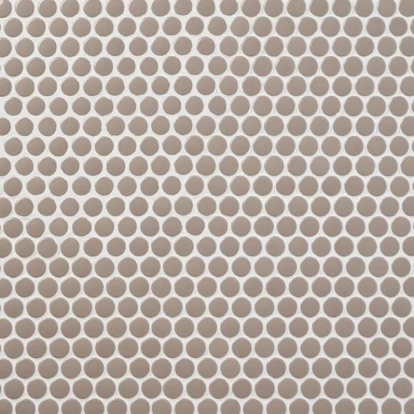 Pool Tiles | 1 sq. ft. Paradise Firma Beige 1″ Penny Round Polished Porcelain Mosaic Firma Backsplash & Kitchen Backsplash & Kitchen