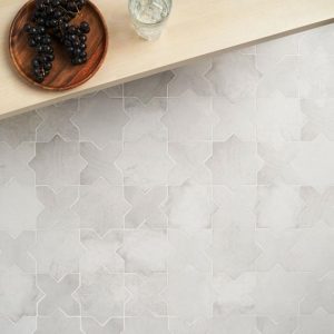 Pool Tiles | 1 sq. ft. Parma Star & Cross Customizable Terracotta Look Porcelain Tile Bathroom Bathroom