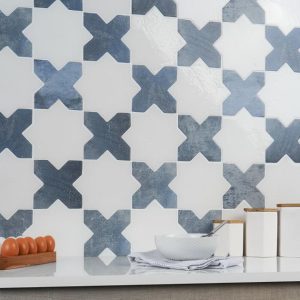 Pool Tiles | 1 sq. ft. Parma Star & Cross Customizable Terracotta Look Porcelain Tile Bathroom Bathroom