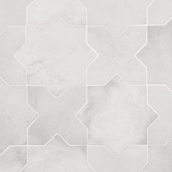 Pool Tiles | 1 sq. ft. Parma Star & Cross Customizable Terracotta Look Porcelain Tile Bathroom Bathroom