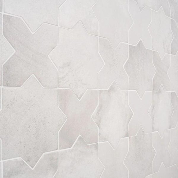 Pool Tiles | 1 sq. ft. Parma Star & Cross Customizable Terracotta Look Porcelain Tile Bathroom Bathroom